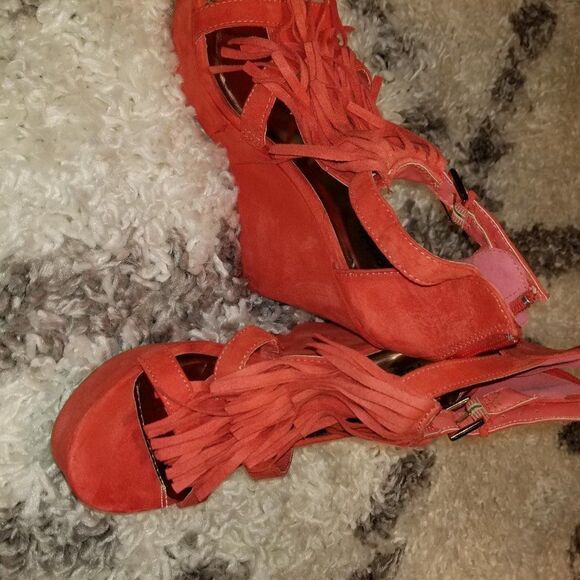 CHARLOTTE RUSSE WEDGE STYLE OPEN TOE WOMEN"S SANDAL - Picture 9 of 14